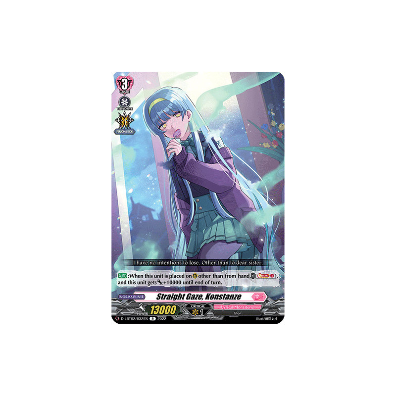 Vanguard_TCG_card_D-LBT02_032_R_Straight_Gaze_Konstanze_Lyrical_Monasterio_It_s_a_New_School_Term_