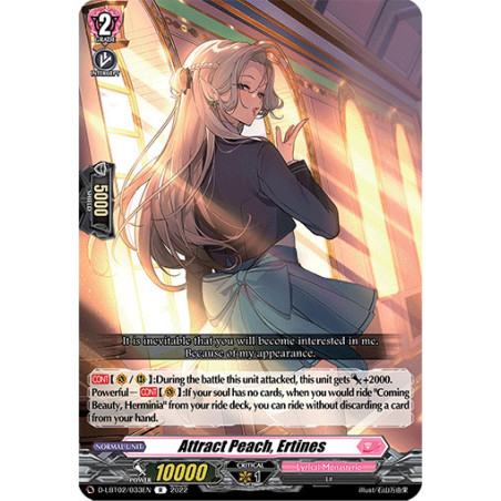 Vanguard_TCG_card_D-LBT02_033_R_Attract_Peach_Ertines_Lyrical_Monasterio_It_s_a_New_School_Term_