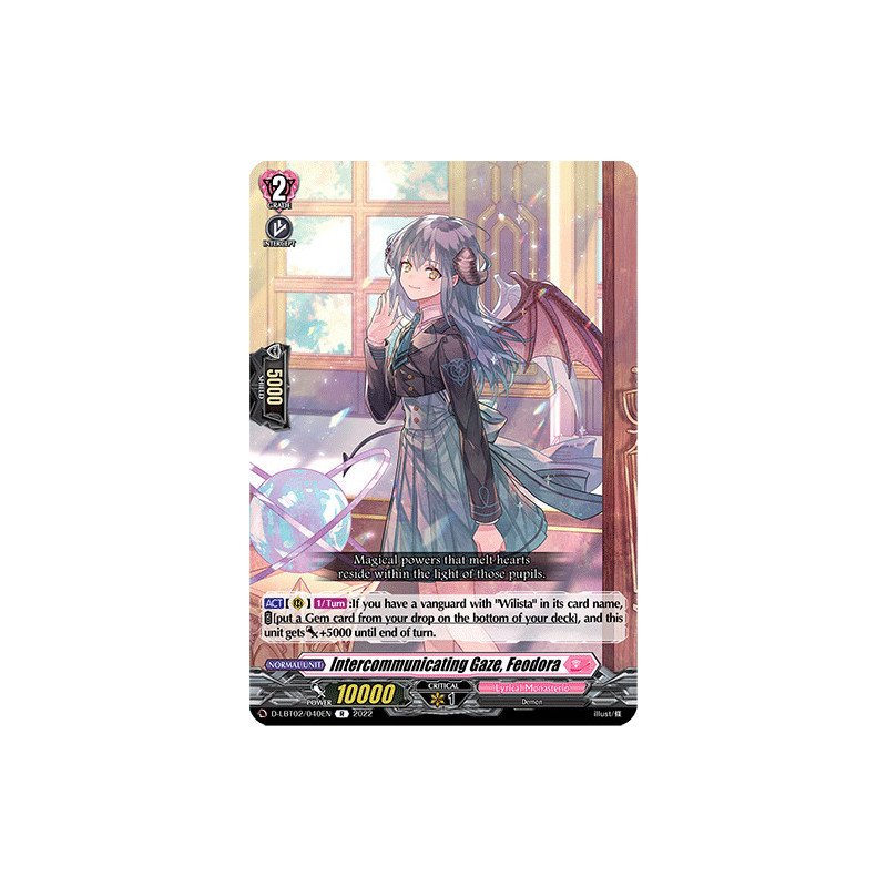Vanguard_TCG_card_D-LBT02_040_R_Intercommunicating_Gaze_Feodora_Lyrical_Monasterio_It_s_a_New_School_Term_