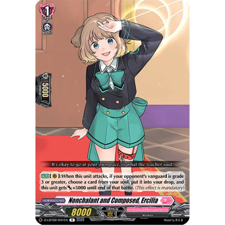 Vanguard_TCG_card_D-LBT02_041_R_Nonchalant_and_Composed_Ercilia_Lyrical_Monasterio_It_s_a_New_School_Term_