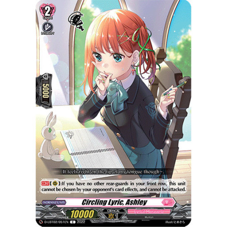 Vanguard_TCG_card_D-LBT02_051_C_Circling_Lyric_Ashley_Lyrical_Monasterio_It_s_a_New_School_Term_