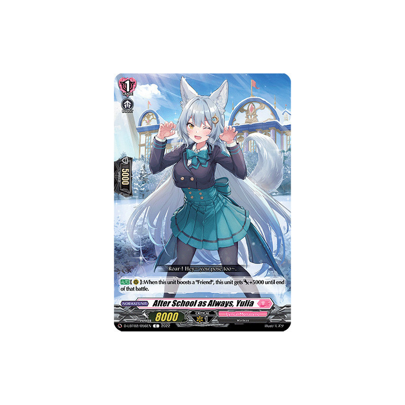 Vanguard_TCG_card_D-LBT02_056_C_After_School_as_Always_Yulia_Lyrical_Monasterio_It_s_a_New_School_Term_