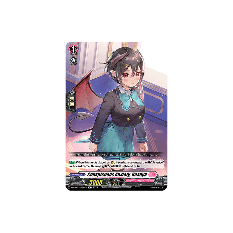 Vanguard_TCG_card_D-LBT02_058_C_Conspicuous_Anxiety_Kaadya_Lyrical_Monasterio_It_s_a_New_School_Term_
