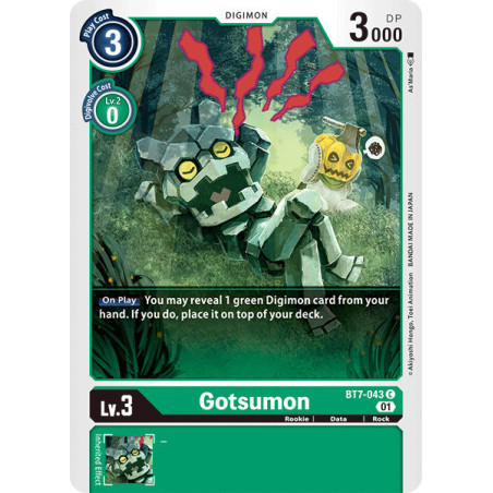 Digimon TCG BT7-043 Gotsumon Common Next Adventure Card Game