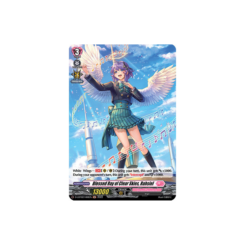 Vanguard_TCG_card_D-LBT02_H08_H_Blessed_Ray_of_Clear_Skies_Rahsiel_Lyrical_Monasterio_It_s_a_New_School_Term_