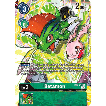 Digimon TCG BT7-044 AA Betamon Alternative Art Next Adventure Card Game