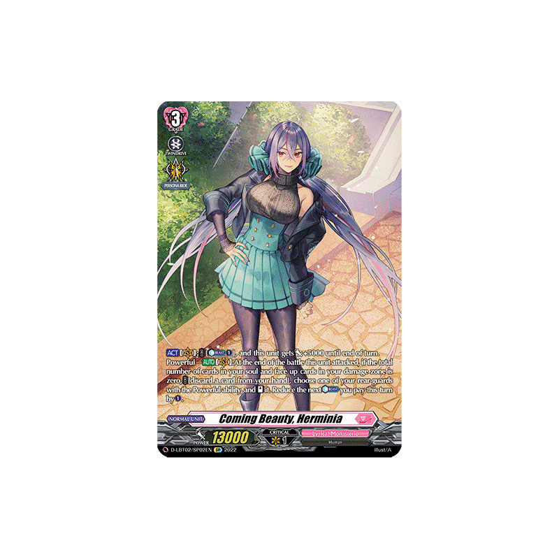 Vanguard_TCG_card_D-LBT02_SP02_SP_Coming_Beauty_Herminia_Lyrical_Monasterio_It_s_a_New_School_Term_