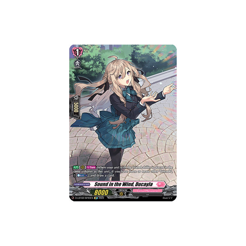 Vanguard_TCG_card_D-LBT02_SP20_SP_Sound_in_the_Wind_Ducayla_Lyrical_Monasterio_It_s_a_New_School_Term_