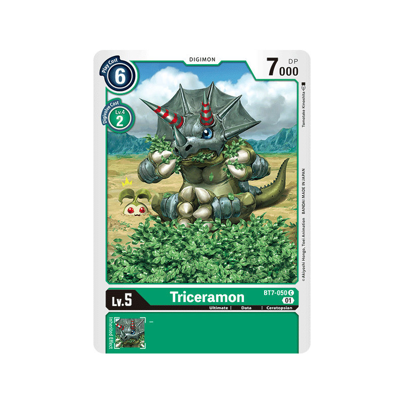 Digimon TCG BT7-050 Triceramon Common Next Adventure Card Game