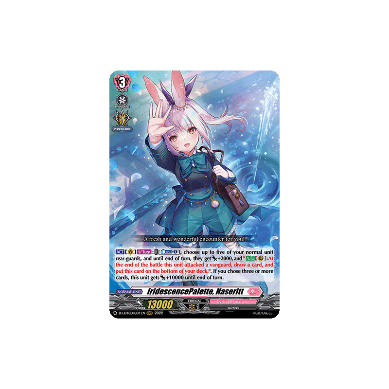 Vanguard_TCG_card_D-LBT03_001_RRR_IridescencePalette_Haseritt_Lyrical_Monasterio_Summertime_Memories_