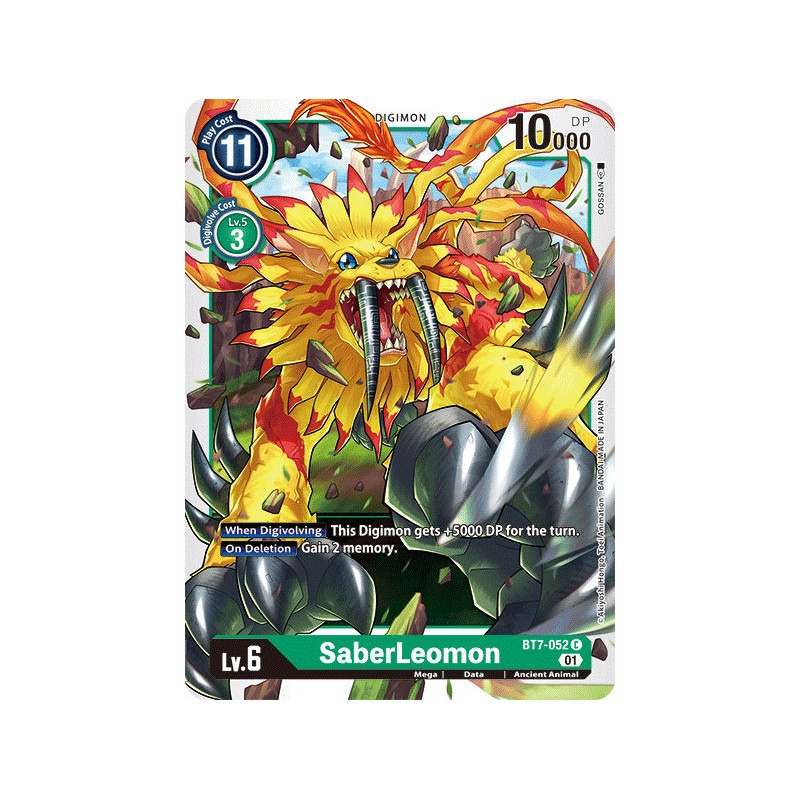 Digimon TCG BT7-052 SaberLeomon Common Next Adventure Card Game