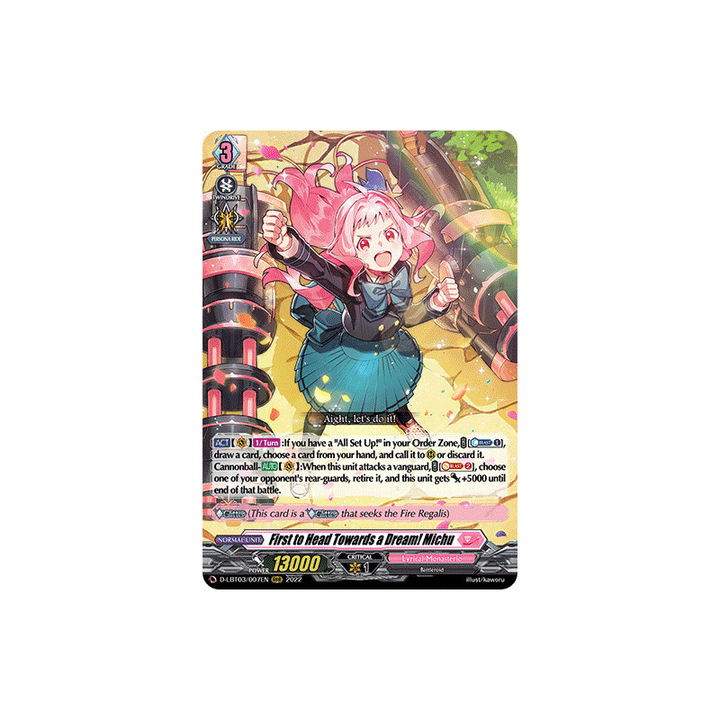 Vanguard_TCG_card_D-LBT03_007_RRR_First_to_Head_Towards_a_Dream_Michu_Lyrical_Monasterio_Summertime_Memories_