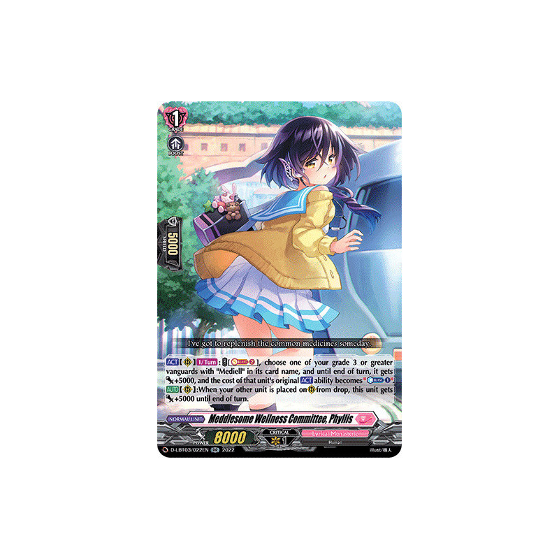 Vanguard_TCG_card_D-LBT03_022_RR_Meddlesome_Wellness_Committee_Phyllis_Lyrical_Monasterio_Summertime_Memories_