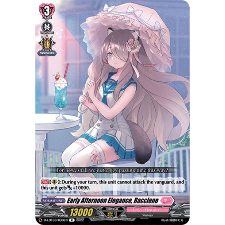 Vanguard_TCG_card_D-LBT03_033_R_Early_Afternoon_Elegance_Racclene_Lyrical_Monasterio_Summertime_Memories_