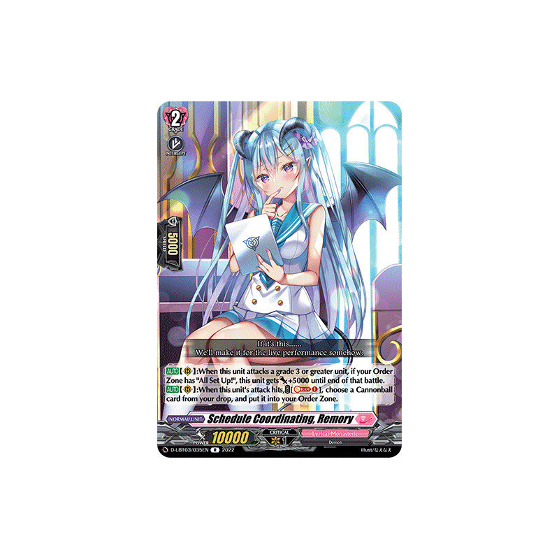 Vanguard_TCG_card_D-LBT03_035_R_Schedule_Coordinating_Remory_Lyrical_Monasterio_Summertime_Memories_