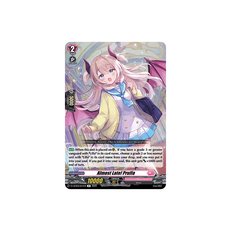 Vanguard_TCG_card_D-LBT03_037_R_Almost_Late_Prufla_Lyrical_Monasterio_Summertime_Memories_