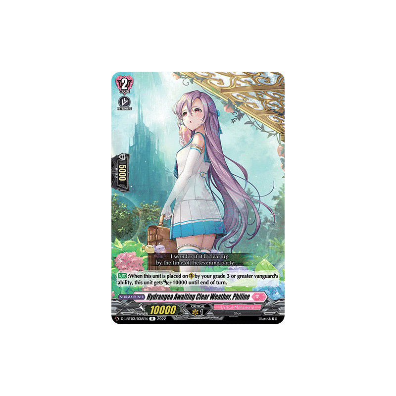 Vanguard_TCG_card_D-LBT03_038_R_Hydrangea_Awaiting_Clear_Weather_Philine_Lyrical_Monasterio_Summertime_Memories_