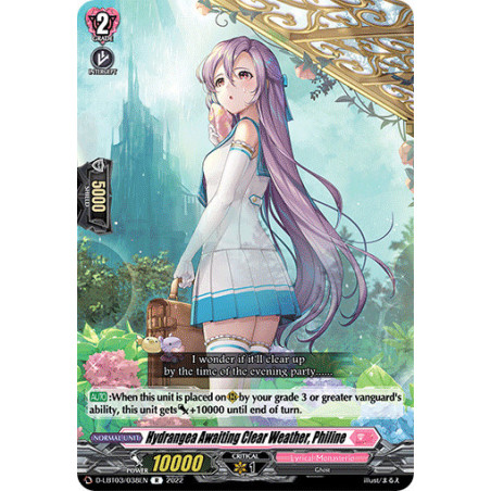 Vanguard_TCG_card_D-LBT03_038_R_Hydrangea_Awaiting_Clear_Weather_Philine_Lyrical_Monasterio_Summertime_Memories_