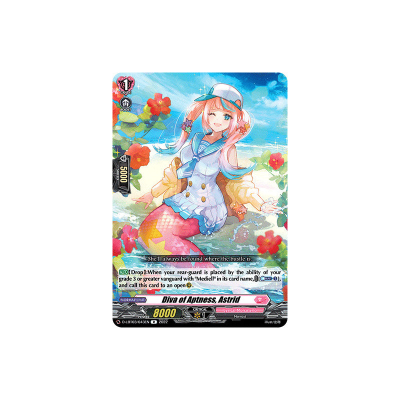 Vanguard_TCG_card_D-LBT03_043_R_Diva_of_Aptness_Astrid_Lyrical_Monasterio_Summertime_Memories_