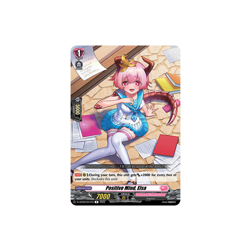 Vanguard_TCG_card_D-LBT03_047_R_Positive_Mind_Elsa_Lyrical_Monasterio_Summertime_Memories_