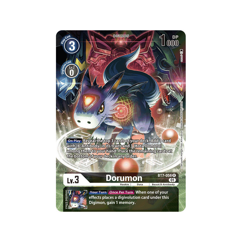 Digimon TCG BT7-056 AA Dorumon Alternative Art Next Adventure Card Game