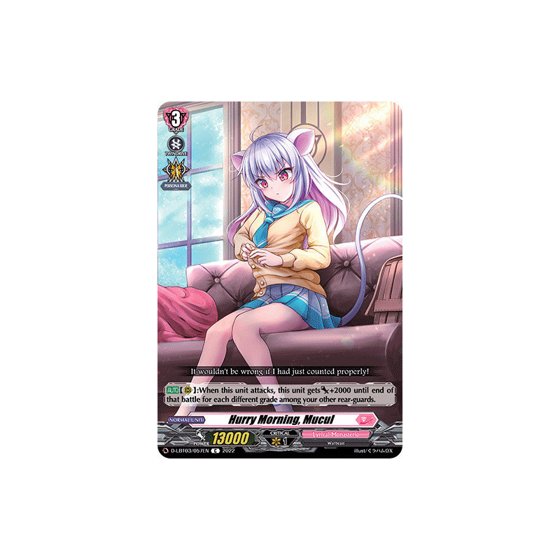 Vanguard_TCG_card_D-LBT03_057_C_Hurry_Morning_Mucul_Lyrical_Monasterio_Summertime_Memories_