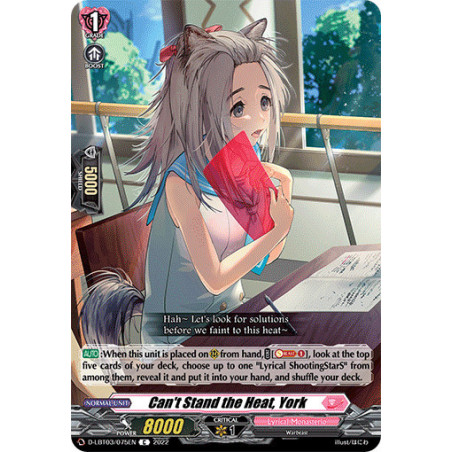 Vanguard_TCG_card_D-LBT03_075_C_Can_t_Stand_the_Heat_York_Lyrical_Monasterio_Summertime_Memories_