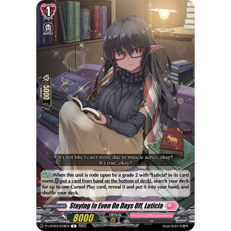 Vanguard_TCG_card_D-LBT03_078_C_Staying_In_Even_On_Days_Off_Luticia_Lyrical_Monasterio_Summertime_Memories_