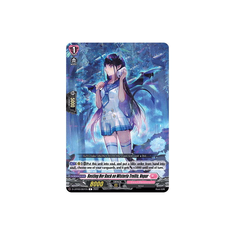 Vanguard_TCG_card_D-LBT03_087_C_Resting_Her_Back_on_Wisteria_Trellis_Vepur_Lyrical_Monasterio_Summertime_Memories_