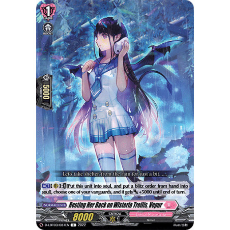 Vanguard_TCG_card_D-LBT03_087_C_Resting_Her_Back_on_Wisteria_Trellis_Vepur_Lyrical_Monasterio_Summertime_Memories_