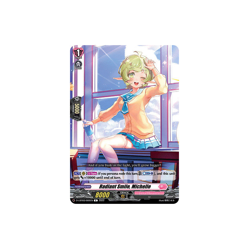 Vanguard_TCG_card_D-LBT03_089_C_Radiant_Smile_Michelle_Lyrical_Monasterio_Summertime_Memories_