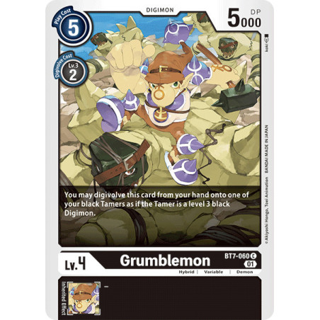 Digimon TCG BT7-060 Grumblemon Common Next Adventure Card Game
