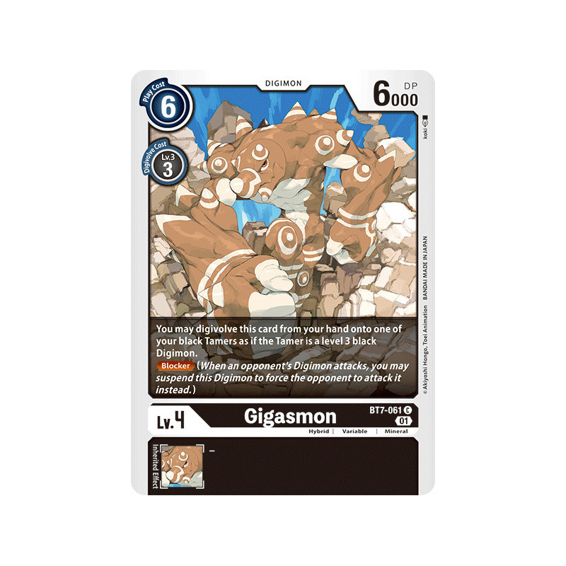 Digimon TCG BT7-061 Gigasmon Common Next Adventure Card Game