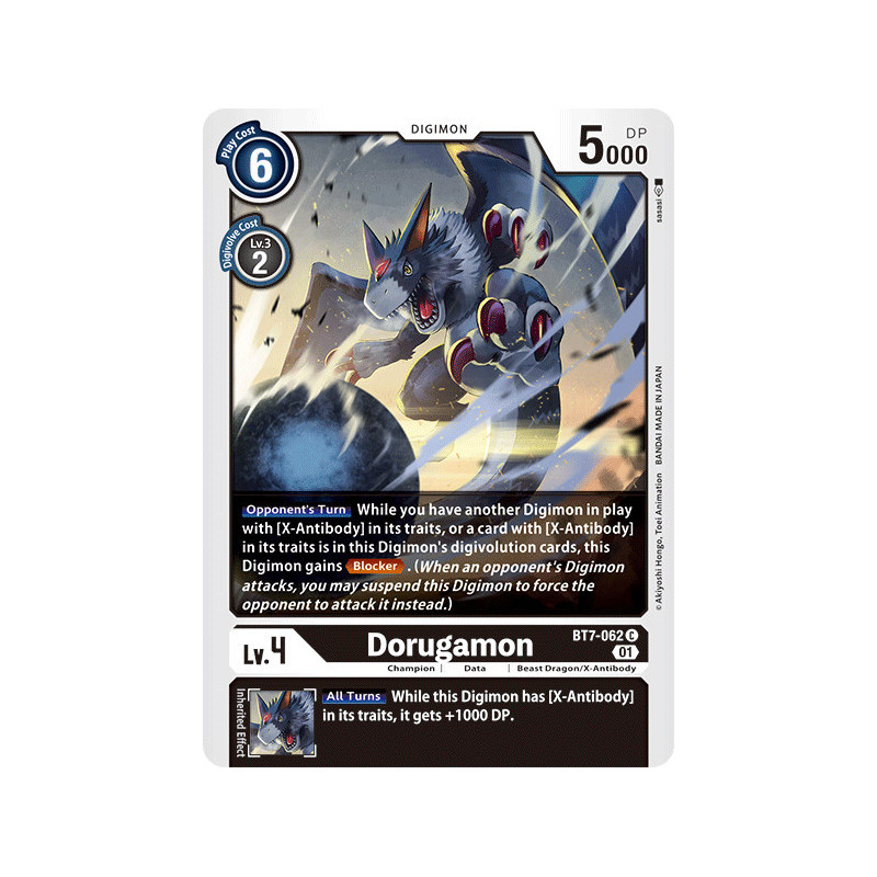 Digimon TCG BT7-062 Dorugamon Common Next Adventure Card Game
