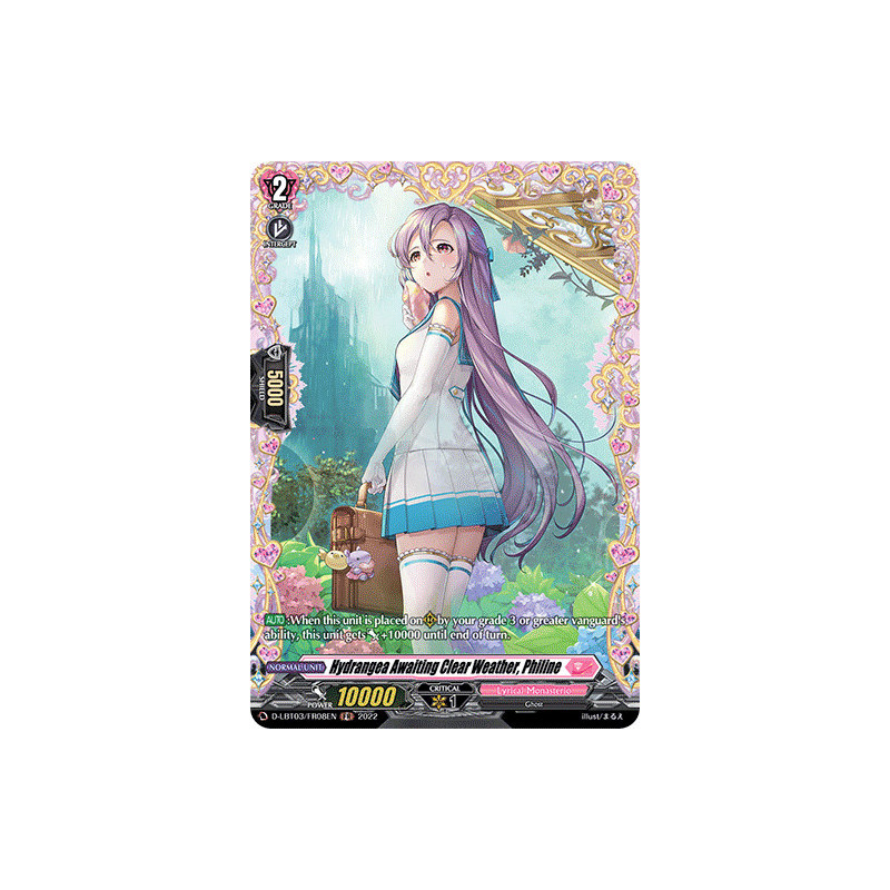 Vanguard_TCG_card_D-LBT03_FR08_FR_Hydrangea_Awaiting_Clear_Weather_Philine_Lyrical_Monasterio_Summertime_Memories_