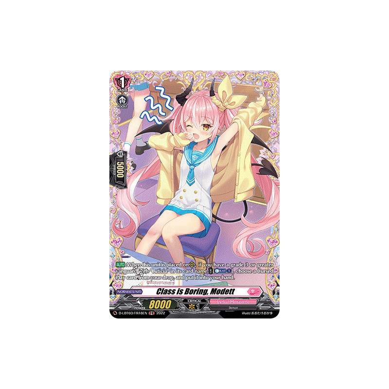 Vanguard_TCG_card_D-LBT03_FR18_FR_Class_is_Boring_Modett_Lyrical_Monasterio_Summertime_Memories_