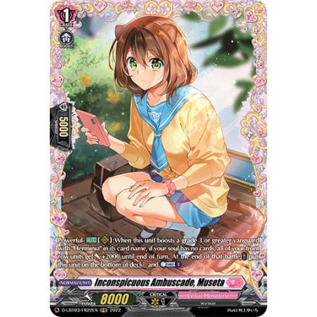 Vanguard_TCG_card_D-LBT03_FR22_FR_Inconspicuous_Ambuscade_Museta_Lyrical_Monasterio_Summertime_Memories_