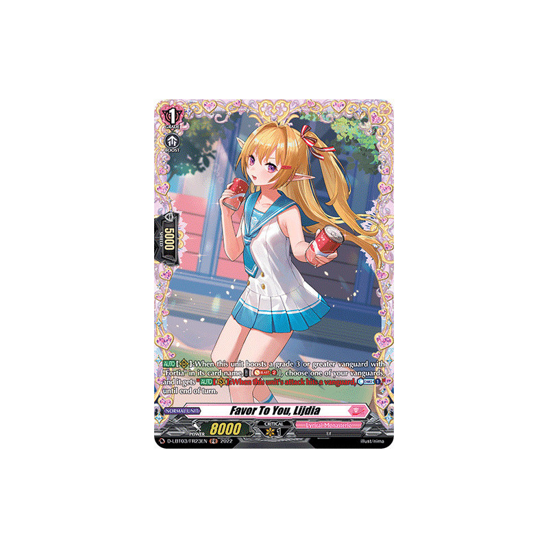 Vanguard_TCG_card_D-LBT03_FR23_FR_Favor_To_You_Lijdia_Lyrical_Monasterio_Summertime_Memories_
