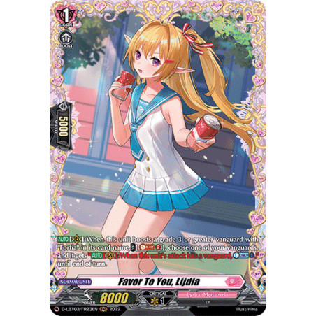 Vanguard_TCG_card_D-LBT03_FR23_FR_Favor_To_You_Lijdia_Lyrical_Monasterio_Summertime_Memories_
