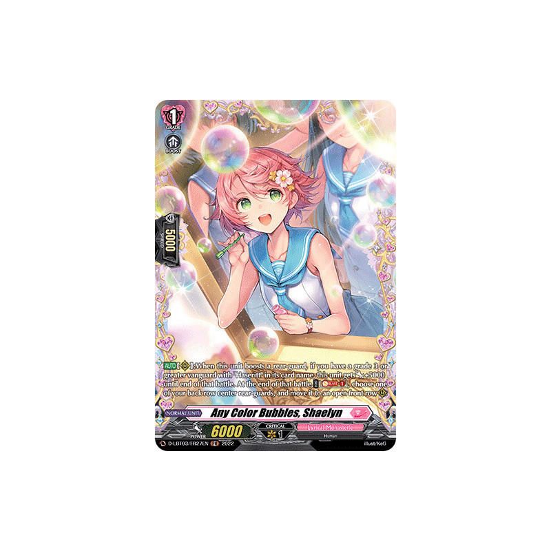 Vanguard_TCG_card_D-LBT03_FR27_FR_Any_Color_Bubbles_Shaelyn_Lyrical_Monasterio_Summertime_Memories_