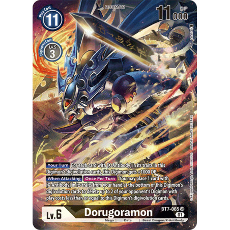 Digimon TCG BT7-065 AA Dorugoramon Alternative Art Next Adventure Card Game