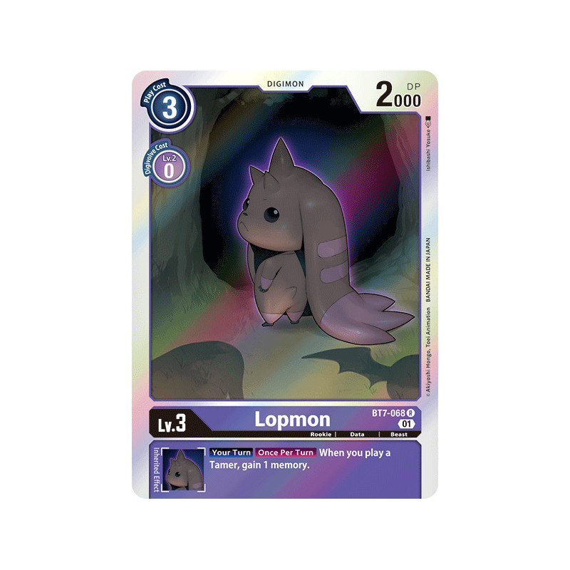 Digimon TCG BT7-068 Lopmon Rare Next Adventure Card Game