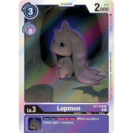 Digimon TCG BT7-068 Lopmon Rare Next Adventure Card Game
