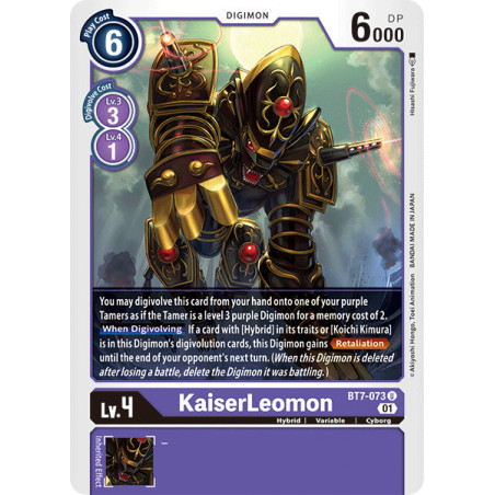 Digimon TCG BT7-073 KaiserLeomon Uncommon Next Adventure Card Game
