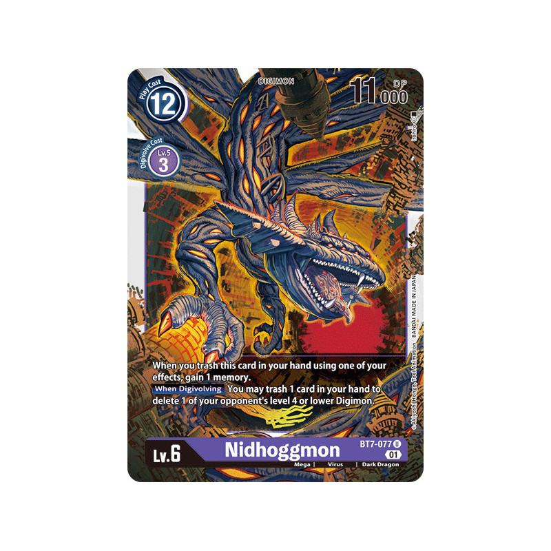 Digimon TCG BT7-077 Nidhoggmon Uncommon Next Adventure Card Game