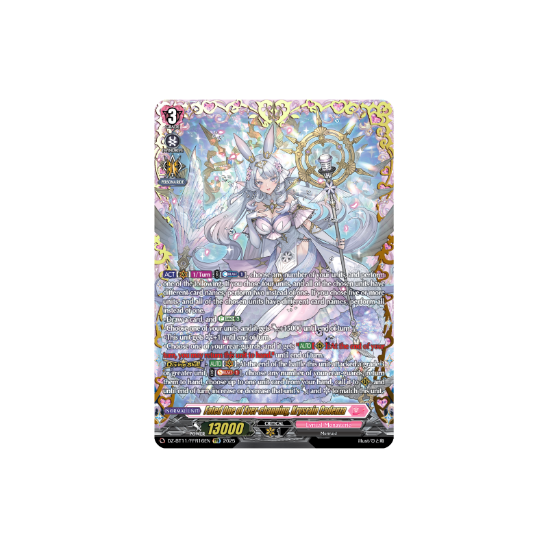 Vanguard_TCG_card_DZ-BT11_FFR16EN_FFR_Fated_One_of_Ever-changing_Krysrain_Cadenza_Symphony_of_Might_Bloom