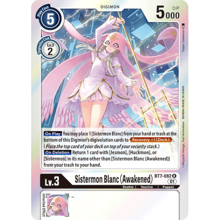 Digimon TCG BT7-082 Sistermon Blanc (Awakened) Rare Next Adventure Card Game