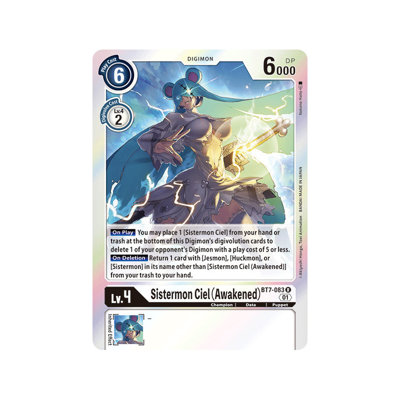 Digimon TCG BT7-083 Sistermon Ciel (Awakened) Rare Next Adventure Card Game