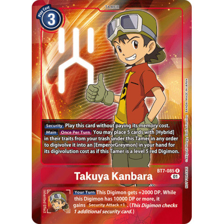 Digimon TCG BT7-085 AA Takuya Kanbara Alternative Art Next Adventure Card Game