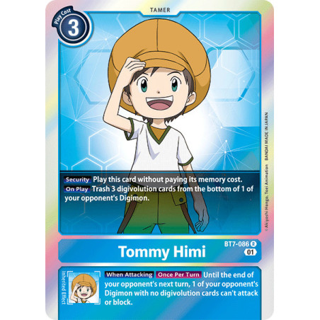 Digimon TCG BT7-086 Tommy Himi Rare Next Adventure Card Game